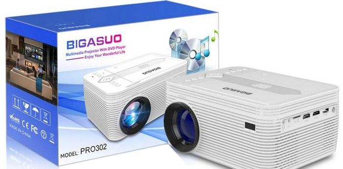 BIGASUO Upgrade HD Bluetooth Projector